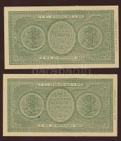 Olaszország 1944. 1L (2x) egymásutáni sorszámokkal T:I