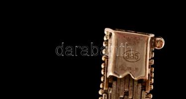 Ezüst(Ag) fonott karpánt, jelzett, h: 19,5 cm, nettó: 22,6 g