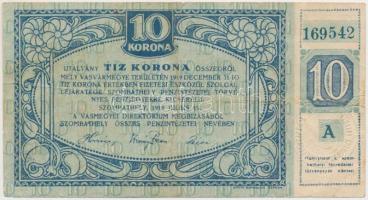 Szombathely 1919. 10K utalvány T:III