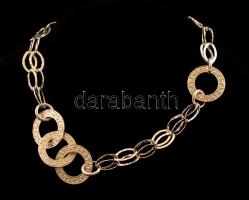 Ezüst(Ag) meander mintás kettős karlánc, jelzett, h: 19,5 cm, nettó: 7,5 g