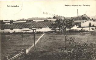 Békéscsaba, Rekonvalescenten Baraken / katonai kórház, szanatórium, kiadja Tevan Adolf