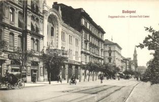 Budapest VI. Nagymező utca, Müller J. Károly étterme, Fővárosi Orfeum, N. M. Bp. 103.