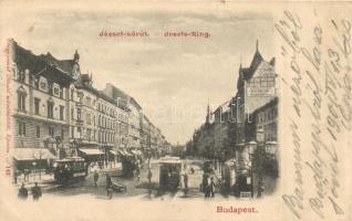Budapest VIII. József körút, villamosok, Divald (EK)