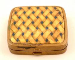 D'orsay art deco réz puderes doboz, 5×5 cm