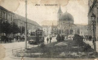 Pécs, Széchenyi tér, villamos (fl)