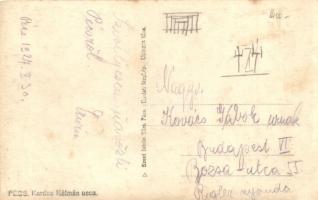 1927 Pécs, Kardos Kálmán utca, automobil, Szent István Társ. eredeti fénykép, photo