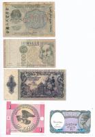 Vegyes 12db-os papírpénz tétel, közte Szocialista Szövetségi Szovjet Köztársaság 1918. 250R, 1919. (...