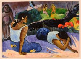 Olvashatatlan jelzéssel: Pihenő nők. Olaj, farost, 30×40 cm