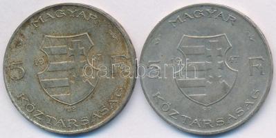 1947. 5Ft Ag "Kossuth" (2x) T:2 patina, ph.
Adamo F8.1