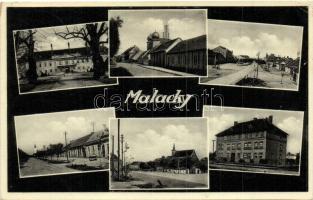Malacka, Malacky; Zsinagóga, Herczeg Pálffy kastély, utcarészlet / synagogue, castle, street (fa)