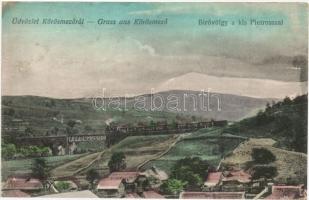 Kőrösmező, Jasina; Bíróvölgy, Kis Pietrosz, gőzmozdony / valley, mountain, locomotive