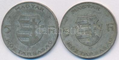 1947. 5Ft Ag "Kossuth" (2x) T:2,2- ph., patina
Adamo F8.1