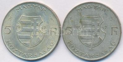 1947. 5Ft Ag "Kossuth" (2x) T:2
Adamo F8.1