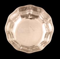 Ezüst(Ag) kerek gyűrűtálka, jelzett, d: 6,5 cm, nettó: 21,6 g