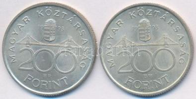 1993. 200Ft Ag "MNB" (2x) T:2
Adamo F13