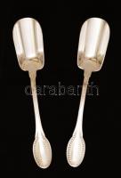 Ezüst(Ag) 2 db fűszerkanál, jelzett, h: 11,5 cm, nettó: 27,8 g