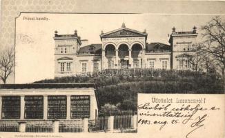 Losonc, Lucenec; Prónai kastély, kiadja Kármán Zsigmond / castle