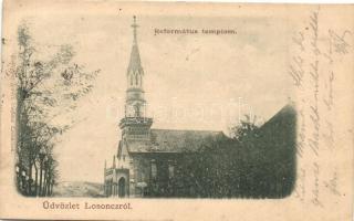 Losonc, Lucenec; Református templom, kiadja Redlinger Ignácz / Calvinist church (EK)