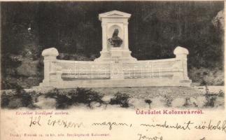 Kolozsvár, Cluj; Erzsébet királyné szobra, Dunky Fivérek kiadása / Queen Elisabeth statue