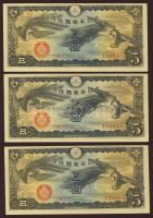 Kína/japán megszállás 1940. 5Y (3x) egymásutáni sorszámmal T:I