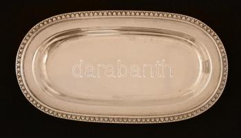 Ezüst(Ag) hosszúkás tálka, jelzett, 12x6,5 cm, nettó: 49,5 g