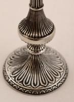 Ezüst(Ag) ötágú gyertyatartó, jelzett, 9x10,5 cm, nettó: 62,7 g