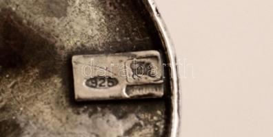 Ezüst(Ag) ötágú gyertyatartó, jelzett, 9x10,5 cm, nettó: 62,7 g