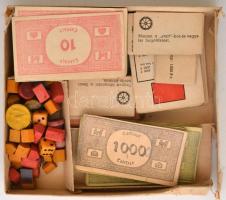 cca 1940 Capitaly társasjáték, játéktábla nélkül, sérült karton dobozban, nem számolt, 19×17 cm