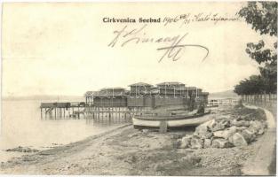 Crikvenica, Cirkvenica; Kikötő, kiadja Leopold Rosenthal / port (vágott / cut)