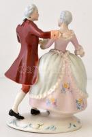 Kézzel festett szerelmi jelenet, hibátlan, márka jelzés nélkül, m:21 cm