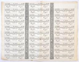 Budapest / Pest 1869. "Első Magyar Hordógépgyár Pesten" 200Ft értékű részvénye, szelvények...