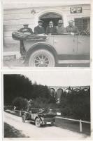 1931 Aflenz, Ausztria, Autótúrán, 2 db fotó, 8,5x11,5 cm / Aflenz, Austria, 2 photo, 8,5x11,5 cm