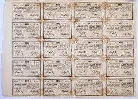 Budapest / Pest 1872. "Pesti Építő-Társaság" 200Ft értékű ideiglenes részvénye, szárazpecs...