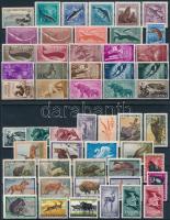 Állat motívum 53 db bélyeg 2 stecklapon, Animals 53 stamps