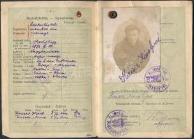 1926 Zalaegerszeg, fényképes magyar útlevél a Szerb-Horvát-Szlovén királyság bejegyzésével / Hungari...