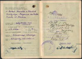 1926 Zalaegerszeg, fényképes magyar útlevél a Szerb-Horvát-Szlovén királyság bejegyzésével / Hungari...