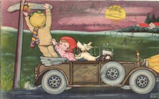 Children, humour, automobile, Amag 0323 s: Margret Boriss