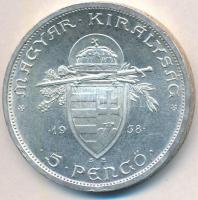 1938. 5P Ag "Szent István" T:2 ph.
Adamo P8.1