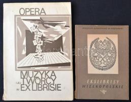 Ex librisekről szóló katalógusok, 2 db, lengyel nyelven, sok érdekes adattal, és illusztrációkkal. K...