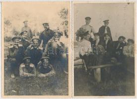 cca 1914-1916 Orosz cári katonatisztek, 2 db fotó, 18x13 cm / Russian tsarist army officiers, 2 photos, 18x13 cm