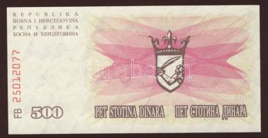 Bosznia 1992. 500.000D nem kiadott bankjegy! T:I RRR!!!