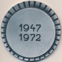1972. "25 éves a magyar népgazdasági tervezés 1947-1972" fém plakett dísztokban (60mm) T:2