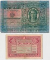 1912. 100K + 1917. 2K mindkettő hamis "Szatmár Vármegye Nagybánya Szab. Kir. R. T. Város 1902 1...