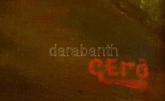 Gerő jelzéssel: Utca részlet. Olaj, karton, üvegezett sérült keretben, 23×15 cm