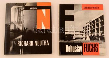 2 db. építészeti témájú könyv az Architektúra sorozatból. Máté Pál: Richard Neutra. Architektúra Budapest, 1979, Akadémia Kiadó. Kiadói egészvászon kötés, kiadó papírborítóban, fekete-fehér képekkel illusztrálva. Kubinszky Mihály: Bohuslav Fuchs. Arichtektúra. Budapest, 1977, Akadémia Kiadó. Kiadói egészvászon kötés, kiadói papírborítóban, fekete-fehér képekkel illusztrálva.