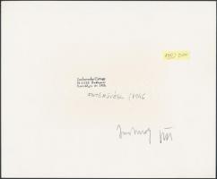 1983 Jankovszky György(1946-): New York, egy autó roncsai, feliratozva, kartonra kasírozva, pecsétte...