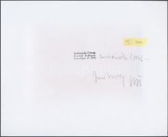 1986 Jankovszky György(1946-): Víkend ház, aláírt, pecséttel jelzett, kartonra kasírozva, színezett ...