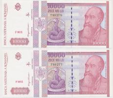 Románia 1993. 5000L (2x) + 1994. 10.000L (4x) sorszámkövetők + 1998. 1000L (2x) sorszámkövetők T:I,I...