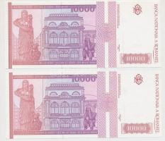 Románia 1993. 5000L (2x) + 1994. 10.000L (4x) sorszámkövetők + 1998. 1000L (2x) sorszámkövetők T:I,I...