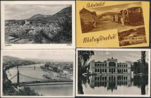 10 db RÉGI történelmi magyar városképes lap, vegyes minőség / 10 old historical Hungarian town-view postcards, mixed quality